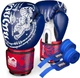 Боксерские перчатки Phantom Muay Thai Blue 10 унций + бинты (PHBG2496-10) - изображение 1