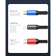 Кабель для зарядки телефонов AWEI CL 971 3 в 1 USB to Type-C+Lightning+MicroUSB 2,4A - изображение 4