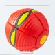 Літаюча тарілка м'яч-трансформер з LED підсвіткою фрісбі Freesby UFO Flat Ball Disc червона - зображення 3