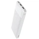 Павербанк Hoco J72 10000 mAh 15W 2USB/MicroUSB/Type-C 2A LED индикатор White - изображение 4