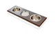 Миски та контейнери Harley and Cho Lunch Bar Brown Wood + White Три миски на підставці S (3300093) - зображення 1