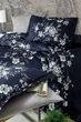 Турецкое постельное белье First Choice Cotton Satin Arya Navy blue евро - изображение 2