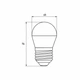 Лампочка Eurolamp LED G45 5W 530 Lm E27 3000K deco 2шт (MLP-LED-G45-05273(Amber)) - изображение 3