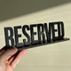 Табличка RESERVED на стол (резерв) 25 см х 7 см BLACK - изображение 1