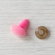 Носик велюровий 15 мм (1шт) рожевий для іграшок на безпечному (гвинтовому) кріпленні - зображення 2