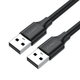 Кабель UGREEN US102 USB 2.0 A Male to A Male Cable 1m (Black)(10309) (UGR-10309) - зображення 1