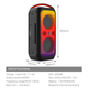 Беспроводная портативная Bluetooth колонка акустика с LED подсветкой BKK Караоке BT Speaker B65 | 120 Вт, AUX/TF/USB Черный - изображение 12