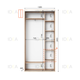 Шафа-купе IDEA серія 1 120 x 45 x 240 см Дуб сонома - изображение 2