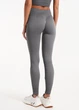 Легінси жіночі спортивні в рубчик з моделювальним швом Giulia LEGGINGS RIB S/M Grey-poppy seed - изображение 2