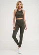Легінси жіночі спортивні в рубчик з моделювальним швом Giulia LEGGINGS RIB L/XL Khaki-khaki - зображення 2