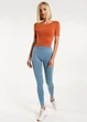 Топ з коротким рукавом та круглим вирізом Giulia CROP T-SHIRT S/M Orange-burnt sienna - изображение 4