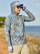 Худи дышащая для рыбалки VA REPTILE SKIN Blue, размер S, солнцезащитная с фильтром UPF50+ - изображение 5