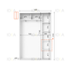 Шафа-купе IDEA серія 5 140 x 45 x 210 см Білий - изображение 2