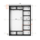 Шафа-купе IDEA серія 1 170 x 45 x 240 см Антрацит - изображение 2