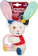 Іграшка для собак GiGwi Зайчик з кільцем і пищалкою Plush текстиль термопластична гума 16 см (2257Collar) - зображення 2