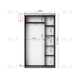 Шафа-купе IDEA серія 5 120 x 45 x 210 см Антрацит - изображение 2