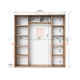 Шафа-купе IDEA серія 7 200 x 60 x 210 см Дуб сонома Дзеркало - зображення 2