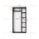 Шафа-купе IDEA серія 5 110 x 45 x 210 см Антрацит Дзеркало - изображение 2