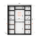 Шафа-купе IDEA серія 3 190 x 45 x 240 см Антрацит Дзеркало - изображение 2