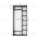 Шафа-купе IDEA серія 1 110 x 45 x 240 см Венге темний - изображение 2