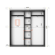 Шафа-купе IDEA серія 6 200 x 45 x 210 см Антрацит Дзеркало - изображение 2