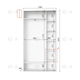 Шафа-купе IDEA серія 1 130 x 45 x 240 см Білий - изображение 2