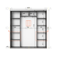 Шафа-купе IDEA серія 7 200 x 45 x 210 см Венге темний - изображение 2