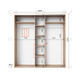 Шафа-купе IDEA серія 6 200 x 60 x 210 см Дуб сонома - зображення 2