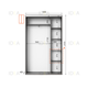 Шафа-купе IDEA серія 5 130 x 45 x 210 см Венге темний - изображение 2