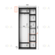 Шафа-купе IDEA серія 1 100 x 45 x 240 см Антрацит - изображение 2