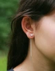 Срібні сережки-протяжки з фіанітом (АРТ. №6183) Dadiverin Jewelry - изображение 2