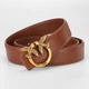 Ремень женский с логотипом Pinko Lover Berry H3 Belt Коричневый - изображение 3