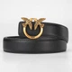 Ремінь жіночий з логотипом Pinko Lover Berry H3 Belt Чорний - зображення 3