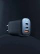 Мережевий Зарядний Пристрій SENTEO Z-21 65W з трьома портами 1USB и 2 Type-C - зображення 1
