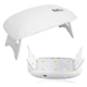 Лампа мини для полимеризации гель лака SUN гибридная ультрафиолетовая UV LED 6W от USB для наращивания ногтей маникюра педикюра, Белая - изображение 8
