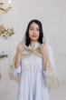 Накидка-палантин Family Tradition для храма с кружевом 90х90 см белый Элегантность - изображение 2
