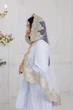 Накидка-палантин Family Tradition для храма с кружевом 90х90 см белый Элегантность - изображение 3