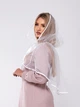Накидка палантин для храма Family Tradition из фатина 80х80 см белый Прозрачная глубина - изображение 5