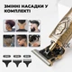 Триммер для бороды и усов для волос для стрижки профессиональный аккумуляторный беспроводной с насадками 1мм, 3мм, 6мм DSP 5W 600mAh Gold - изображение 2