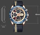 Наручные Кварцевые Мужские Часы Cayon 1996 CH0342 Gold-Blue - изображение 8