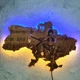 Деревянные настенные часы с подсветкой "Волонтер-це стан душі" - изображение 1