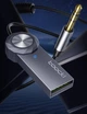 Bluetooth адаптер в авто Toocki 5.1, USB / FM модулятор / аудио-ресивер, серый (78253249) - изображение 2