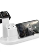 Зарядний пристрій VIKEFON з інтерфейсом iPhone / Micro USB / Type-C, зарядна док-станція для смартфона / навушників / годинника, білий "G" (78480113) - зображення 2