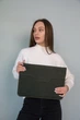 Шкіряна сумка-чохол для ноутбука 13" Apple / Asus / Dell / Lenovo / HP / Honor / Acer / Huawei / Xiaomi - (LC-06) - Зелений - изображение 1