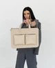 Шкіряна сумка-чохол для ноутбука 16" Apple / Asus / Dell / Lenovo / HP / Honor / Acer / Huawei / Xiaomi - (LC-01) - Бежевий - изображение 3