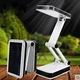 Портативна лампа на СОНЯЧНІЙ батареї настільна світлодіодна розкладна LED Solar LAMP кемпінговий світильник USB Акумулятор 1200 mAh Біла з чорним - зображення 4
