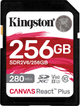 Карта памяти Kingston SDXC 256GB Canvas React Plus Class 10 UHS-II U3 V60 (SDR2V6/256GB) - изображение 1