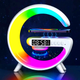 Настільна смарт-лампа нічник з Bluetooth колонкою та бездротовою зарядкою G63 RGB G-Smart Light Білий - изображение 2