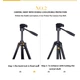 Профессиональной штатив усиленный с пультом TriPod UTM 1.35 м для смартфона, камеры Черный - изображение 4