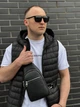 Шкіряна сумка-слінг, рюкзак через плече чорна TIDING BAG 3280 - зображення 2